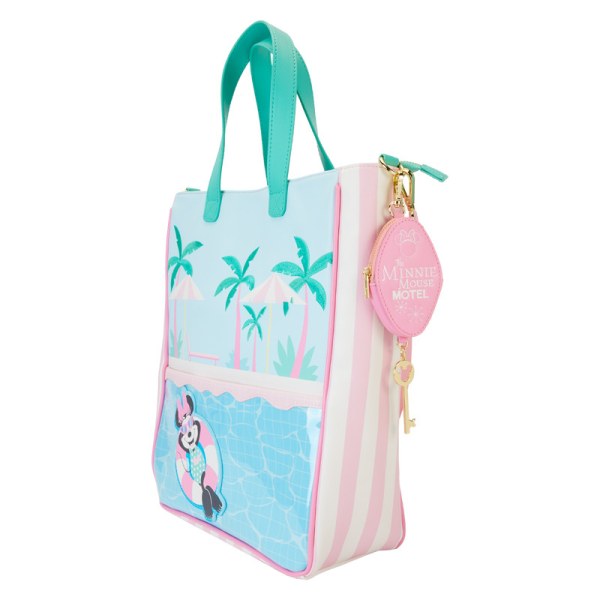 Totebag avec porte-monnaie Minnie Mouse style vacances au bord de la piscine - DISNEY LOUNGEFLY