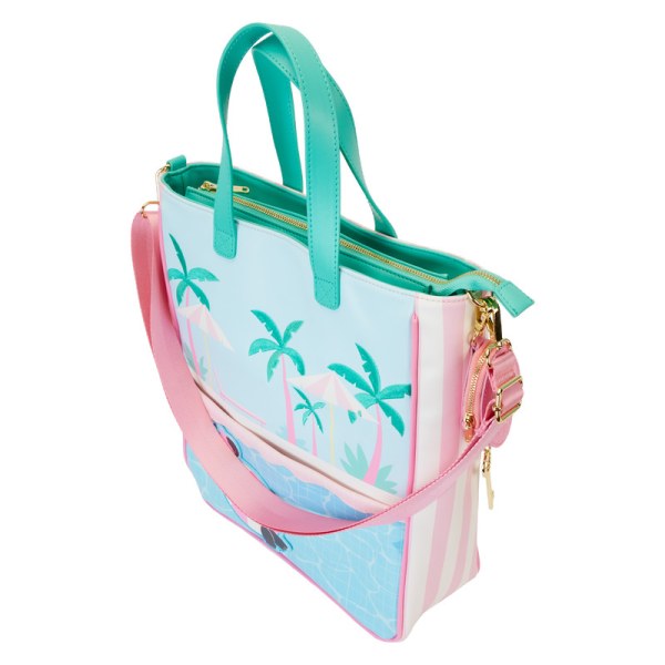 Totebag avec porte-monnaie Minnie Mouse style vacances au bord de la piscine - DISNEY LOUNGEFLY