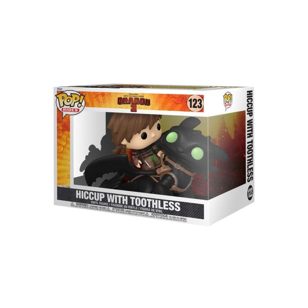 Dragons POP! 123 Rides Deluxe Figurine en vinyle Hiccup avec Krokmou 9 cm