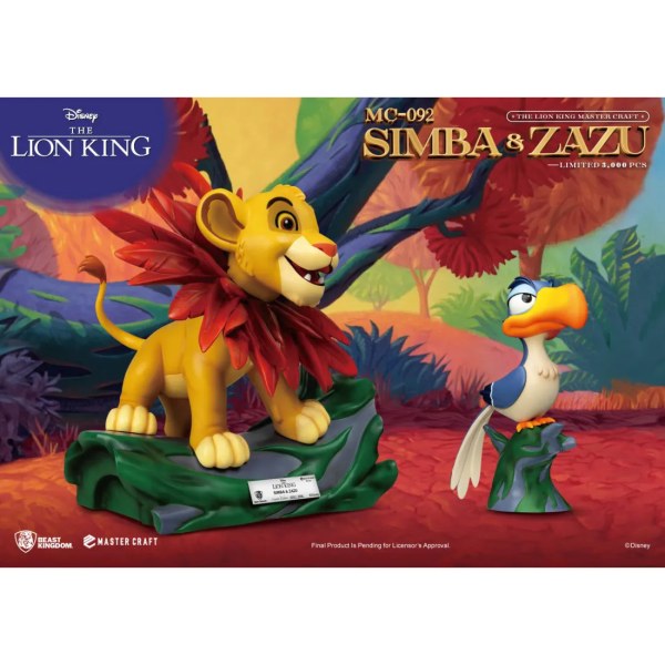 Le Roi Lion Mastercraft Jeune Simba & Zazu - DISNEY MASTERCRAFT