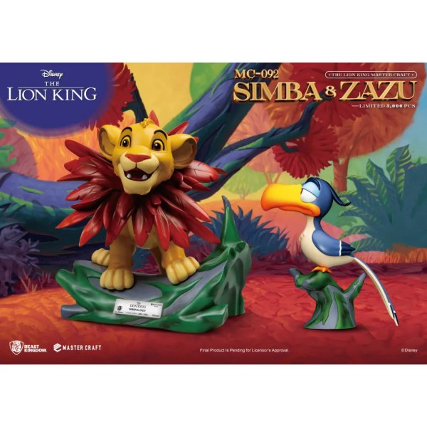 Le Roi Lion Mastercraft Jeune Simba & Zazu - DISNEY MASTERCRAFT