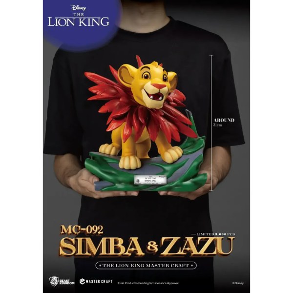 Le Roi Lion Mastercraft Jeune Simba & Zazu - DISNEY MASTERCRAFT