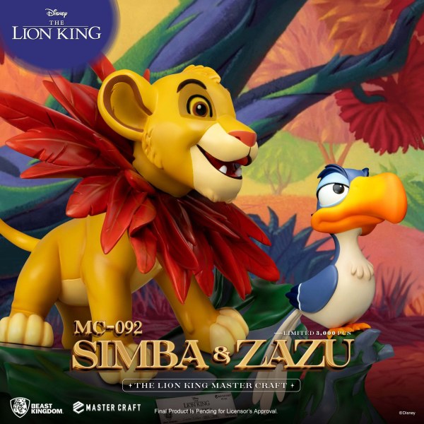 Le Roi Lion Mastercraft Jeune Simba & Zazu - DISNEY MASTERCRAFT