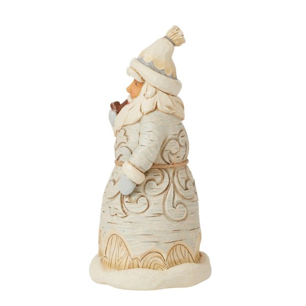 Wooldland Carved Père Noël avec sa pipe - JIM SHORE HEARTWOOD CREEK