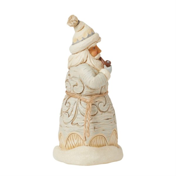 Wooldland Carved Père Noël avec sa pipe - JIM SHORE HEARTWOOD CREEK