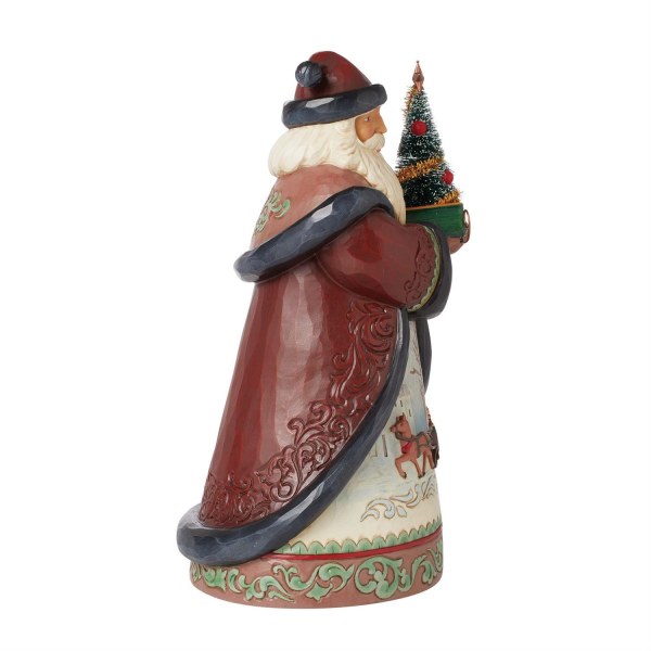 Figurine Père Noël Sapin Traineau - JIM SHORE HEARTWOOD CREEK