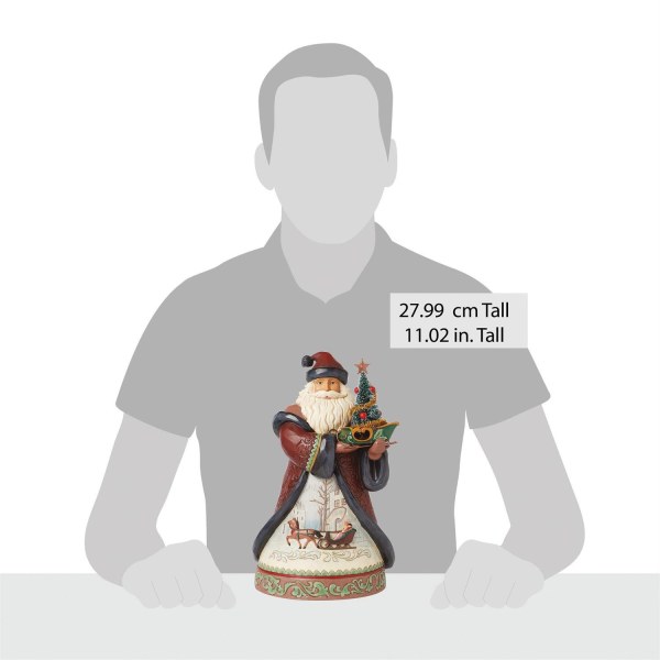 Figurine Père Noël Sapin Traineau - JIM SHORE HEARTWOOD CREEK