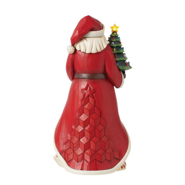 Figurine Père Noël Sapin Lumineux - JIM SHORE HEARTWOOD CREEK