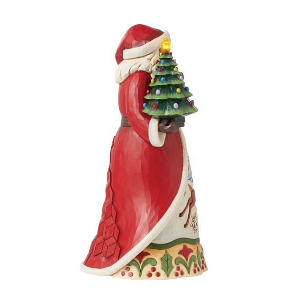 Figurine Père Noël Sapin Lumineux - JIM SHORE HEARTWOOD CREEK