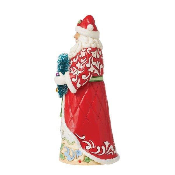 Figurine Père Noël couronne de Noël - JIM SHORE HEARTWOOD CREEK