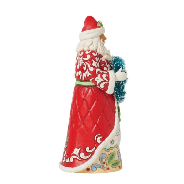 Figurine Père Noël couronne de Noël - JIM SHORE HEARTWOOD CREEK