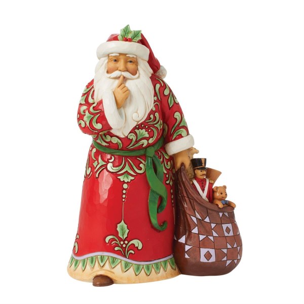 Figurine Père Noël "Chut" - JIM SHORE HEARTWOOD CREEK