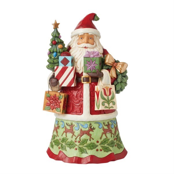 Figurine Père Noël sacs cadeaux - JIM SHORE HEARTWOOD CREEK
