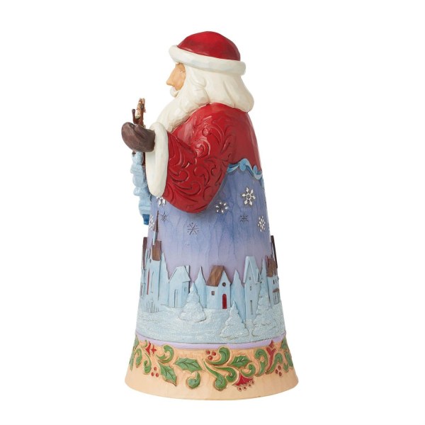 Figurine Père Noël dans le ciel nocturne - JIM SHORE HEARTWOOD CREEK