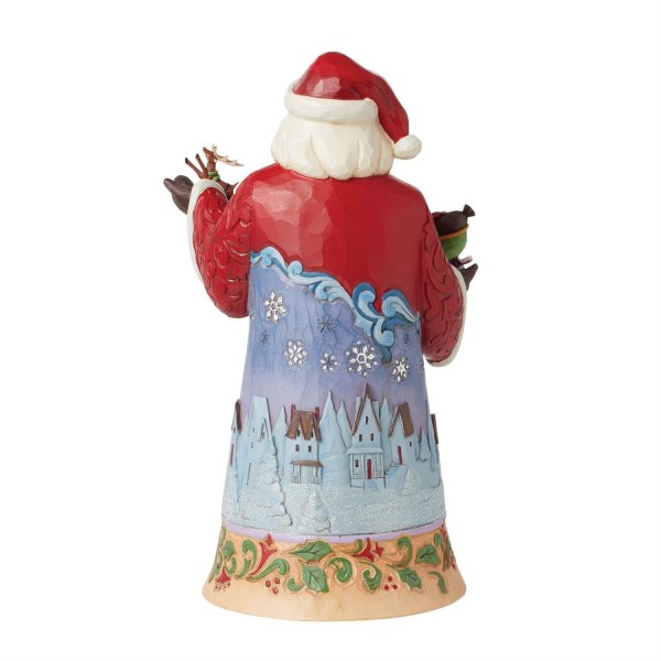 Figurine Père Noël dans le ciel nocturne - JIM SHORE HEARTWOOD CREEK
