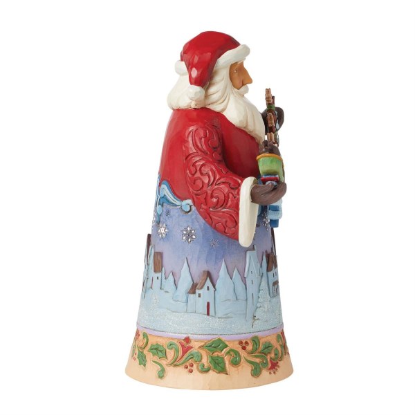 Figurine Père Noël dans le ciel nocturne - JIM SHORE HEARTWOOD CREEK