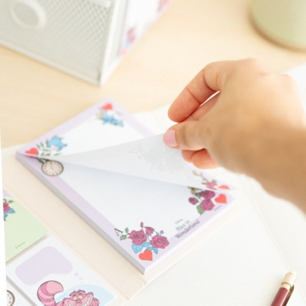 BLOC DE NOTES ADHÉSIVES - DISNEY ALICE AU PAYS DES MERVEILLES