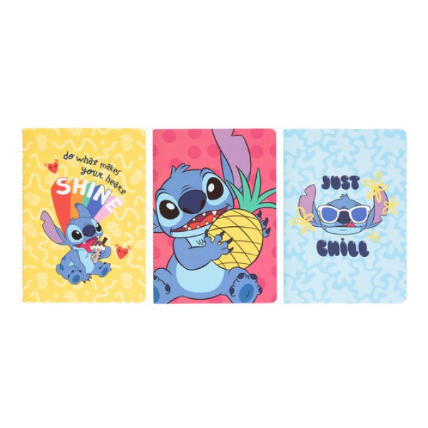 PACK 3 CARNETS A5 - DISNEY STITCH TROPICAL