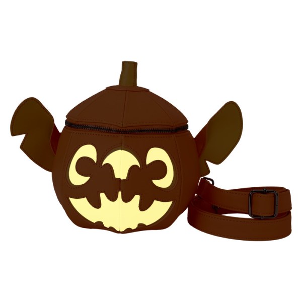 Sac à bandoulière phosphorescent Stitch tête de citrouille - DISNEY LOUNGEFLY