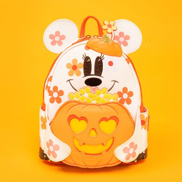 Mini sac à dos phosphorescent Minnie costume de fantôme fleuri - DISNEY LOUNGEFLY