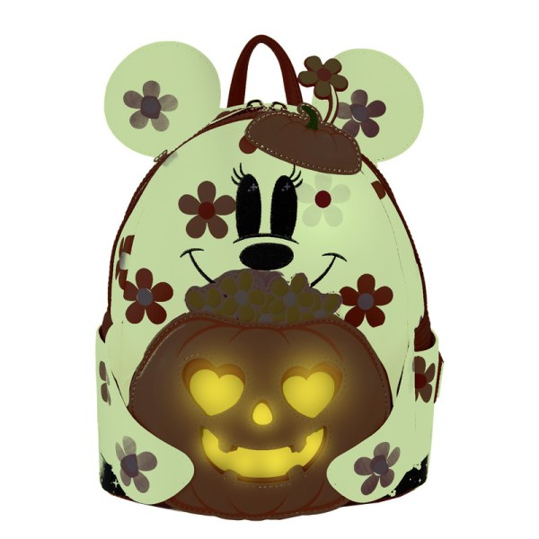 Mini sac à dos phosphorescent Minnie costume de fantôme fleuri - DISNEY LOUNGEFLY