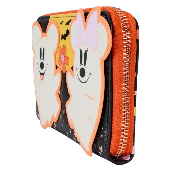 Portefeuille phosphorescent Mickey & Minnie costumes de fantôme fleuri - DISNEY LOUNGEFLY