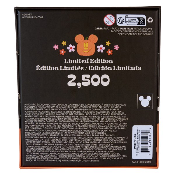 Pin's phosphorescent Mickey & Minnie costumes de fantôme fleuri boite collector - DISNEY LOUNGEFLY