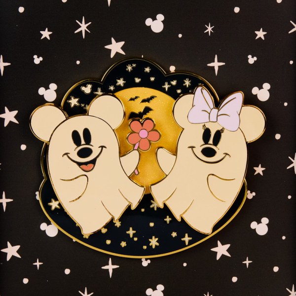 Pin's phosphorescent Mickey & Minnie costumes de fantôme fleuri boite collector - DISNEY LOUNGEFLY