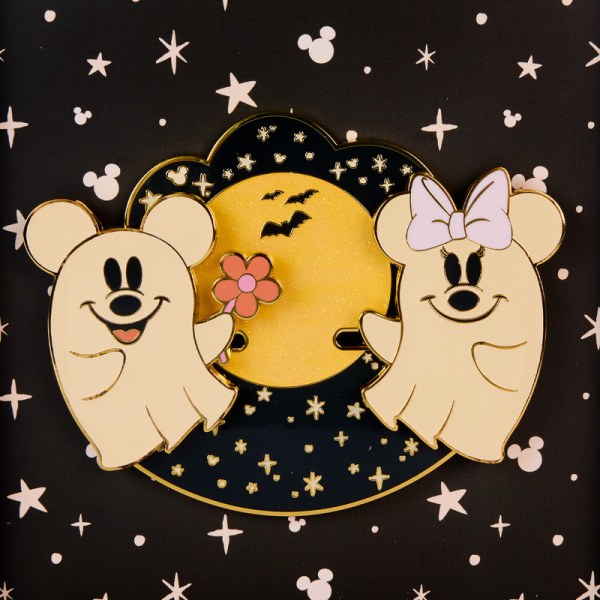 Pin's phosphorescent Mickey & Minnie costumes de fantôme fleuri boite collector - DISNEY LOUNGEFLY