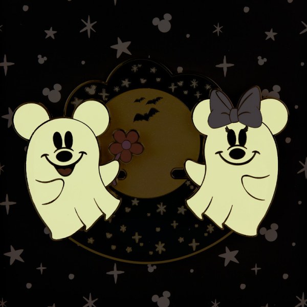 Pin's phosphorescent Mickey & Minnie costumes de fantôme fleuri boite collector - DISNEY LOUNGEFLY