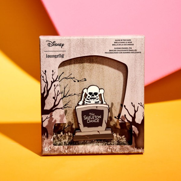 Pin's phosphorescent 95e anniversaire de The Skeleton Dance Coffret collector - DISNEY LOUNGEFLY