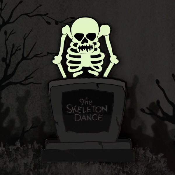 Pin's phosphorescent 95e anniversaire de The Skeleton Dance Coffret collector - DISNEY LOUNGEFLY