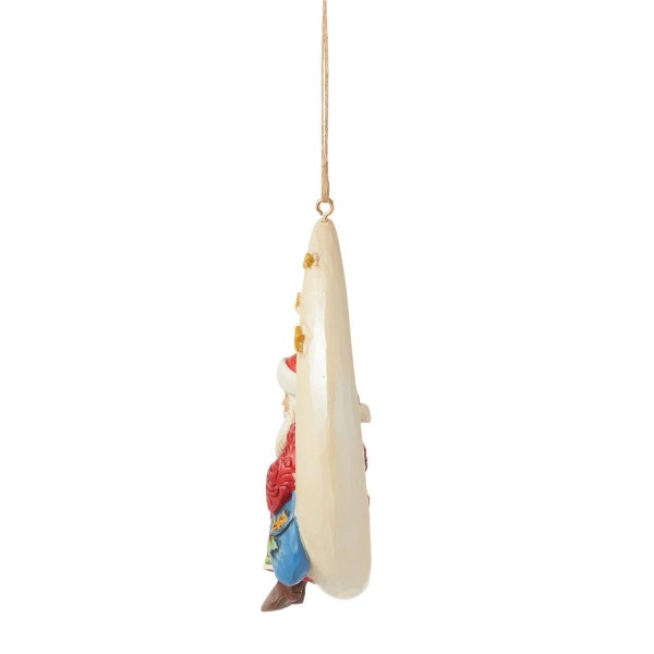 Suspension Père Noël Lune - JIM SHORE HEARTWOOD CREEK