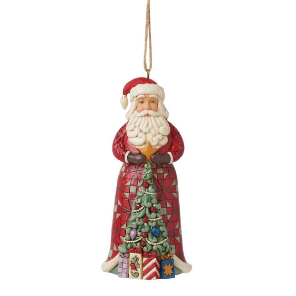 Suspension Père Noël Sapin de Noël - JIM SHORE HEARTWOOD CREEK