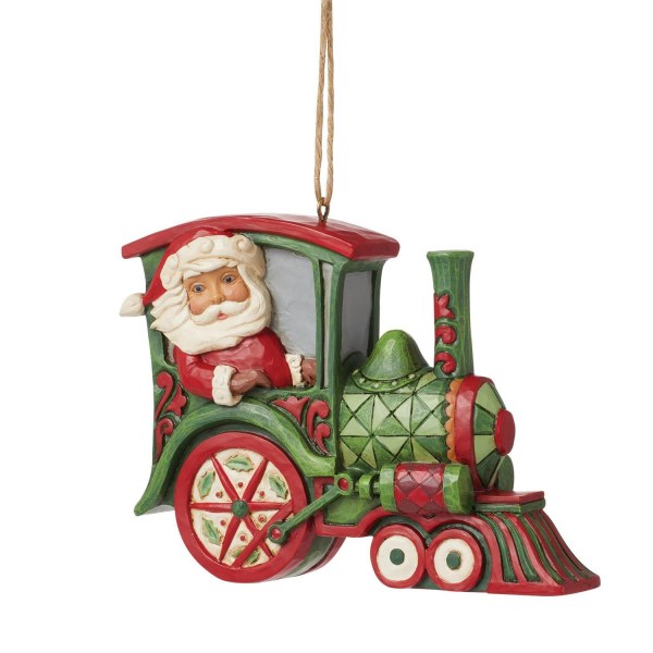 Suspension Père Noël Train - JIM SHORE HEARTWOOD CREEK
