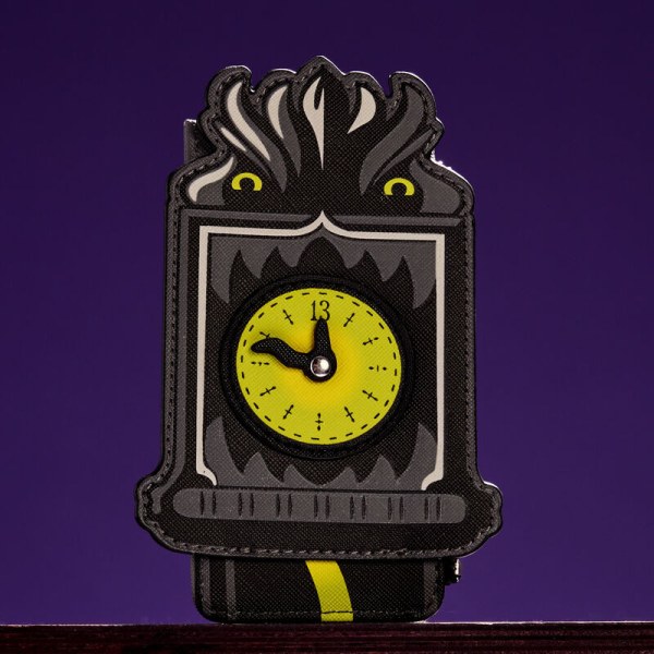 Grand porte-cartes horloge phosphorescente Bienvenue mortels fous le Manoir Hanté   - DISNEY LOUNGEFLY