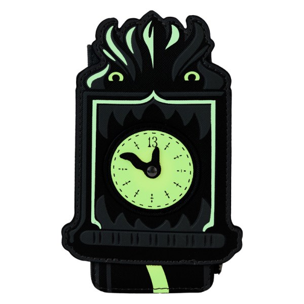 Grand porte-cartes horloge phosphorescente Bienvenue mortels fous le Manoir Hanté   - DISNEY LOUNGEFLY
