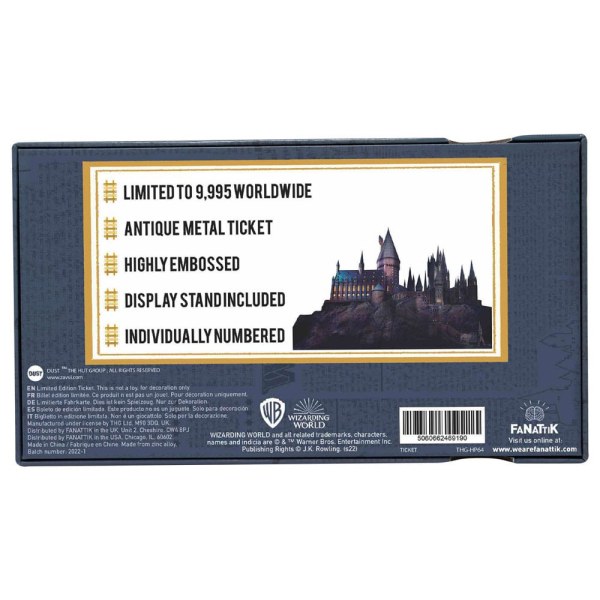 Billet de train Poudlard en édition limitée - Harry Potter