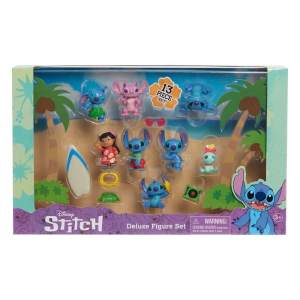 Pack 8 figurines Deluxe Stitch - Disney Lilo & Stitch