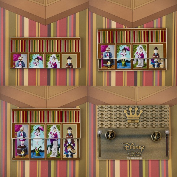 Pin's coffret collector portraits coulissants - DISNEY LOUNGEFLY Le Manoir Hanté