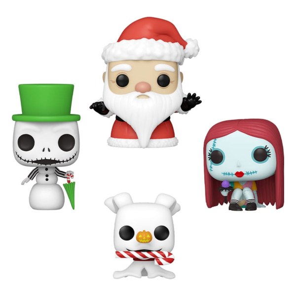 L´étrange Noël de Mr. Jack pack 4 figurines Pocket POP! Vinyl Tree Holiday 4 cm
