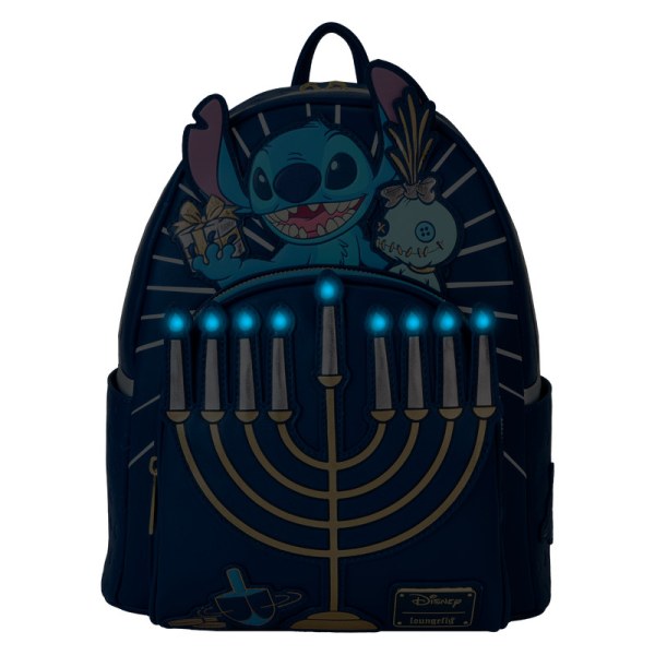 Mini sac à dos lumineux Stitch Hanukkah Menorah - DISNEY LOUNGEFLY