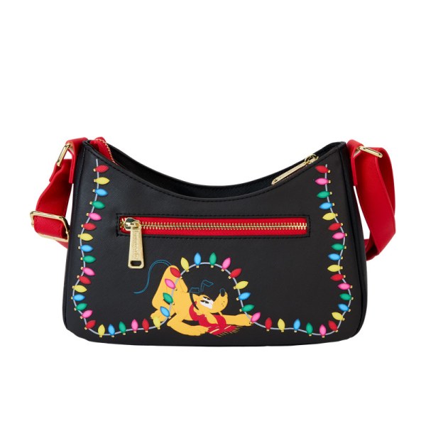 Sac à bandoulière Mickey & Friends guirlande lumineuse de Noël - DISNEY LOUNGEFLY