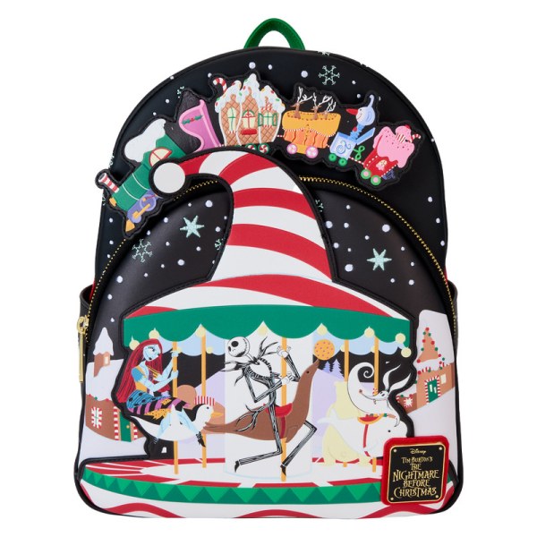 Mini sac à dos phosphorescent carrousel de cannes à sucre - DISNEY LOUNGEFLY L'étrange Noël de Monsieur Jack