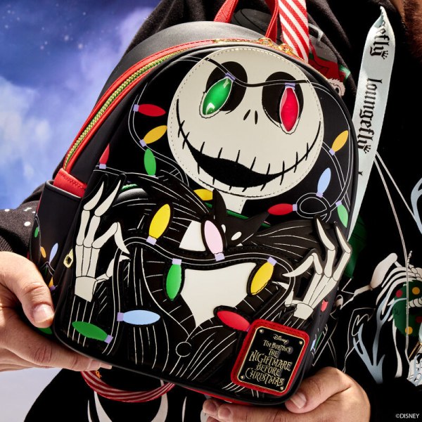 Mini sac à dos phosphorescent Jack guirlande lumineuse - DISNEY LOUNGEFLY L'étrange Noël de Monsieur Jack Jack