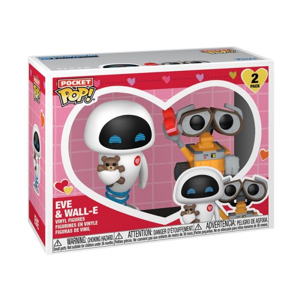 Wall-E pack 2 figurines Pocket POP! Vinyl Valentines 4 cm