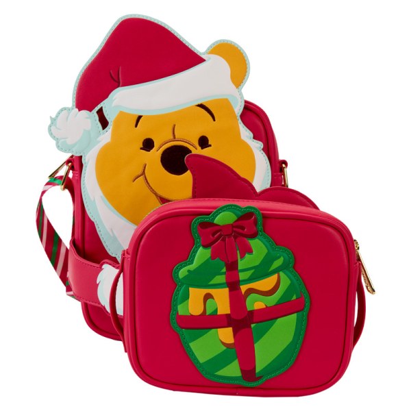 Sac à bandoulière avec porte-monnaie Winnie cosplay Père Noël et Porcinet - DISNEY LOUNGEFLY Winnie L'ourson