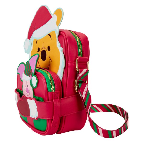 Sac à bandoulière avec porte-monnaie Winnie cosplay Père Noël et Porcinet - DISNEY LOUNGEFLY Winnie L'ourson