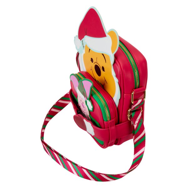 Sac à bandoulière avec porte-monnaie Winnie cosplay Père Noël et Porcinet - DISNEY LOUNGEFLY Winnie L'ourson