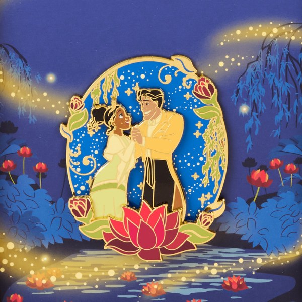 Pin offret collector phosphorescent Tiana & Naveen - DISNEY LOUNGEFLY La Princesse et la Grenouille 15e anniversaire